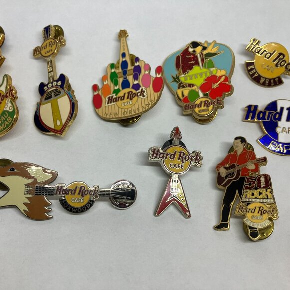 Hard Rock Cafe Pin Collection Lot 9pcs Enamel Pins - Picture 1 of 4